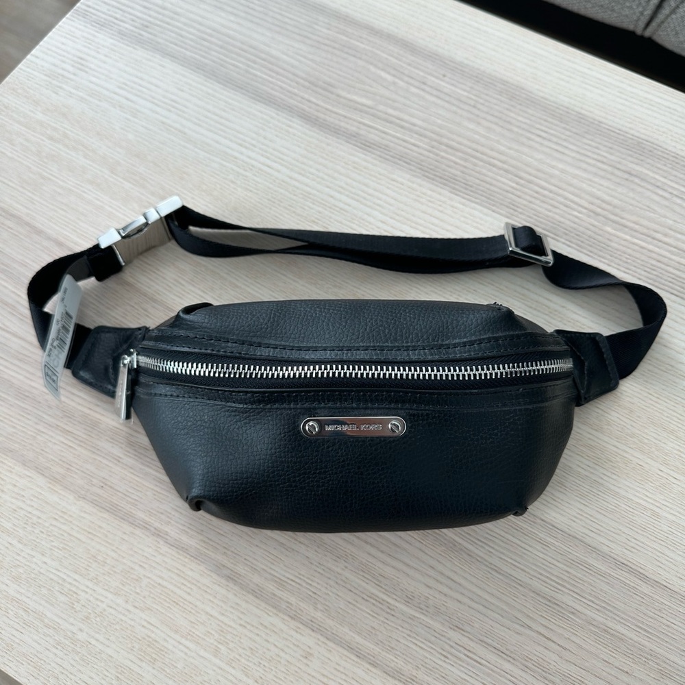 Michael Kors Black Leather Belt Bag